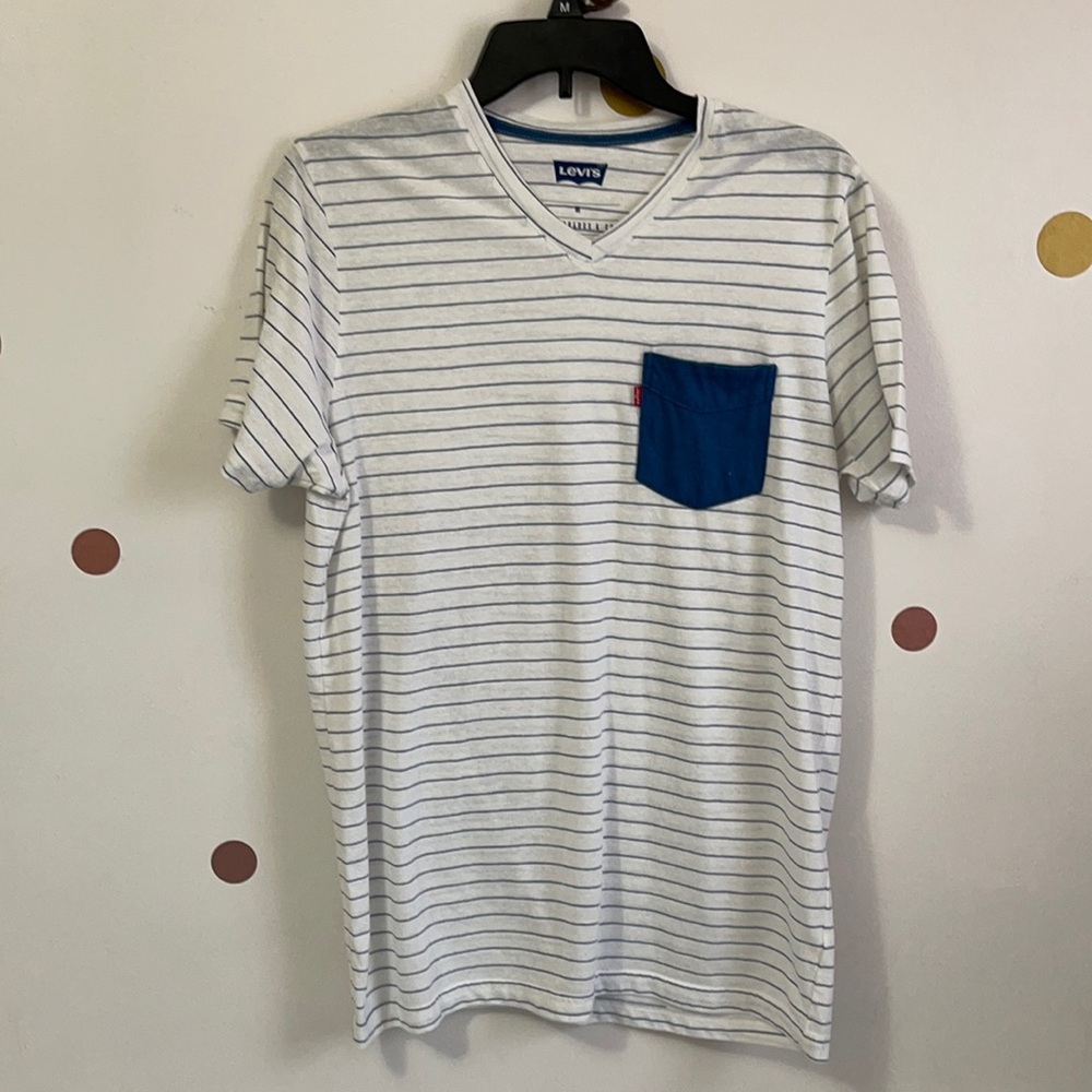 Levi Strauss Médium Mens One V neck striped shirt
